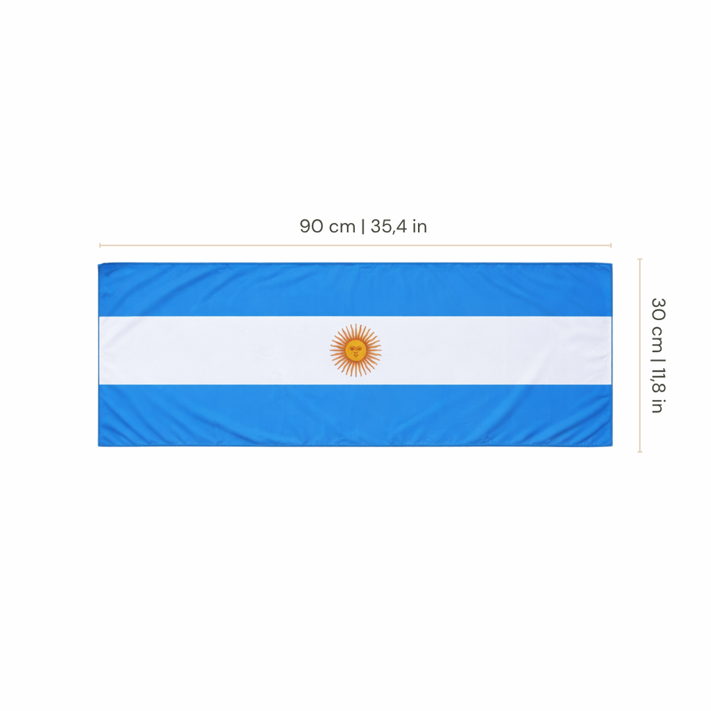 Sports Fans Cooling Towel with National Flag | 90x30 cm + Silicone Case
