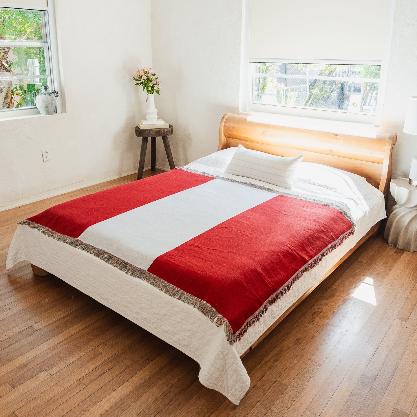 Peru Flag Woven Throw Blanket