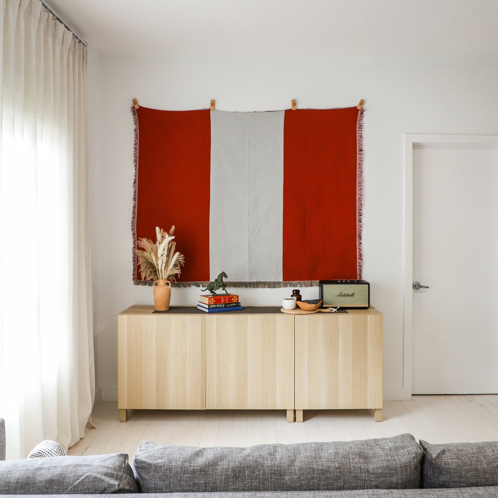 Peru Flag Woven Throw Blanket