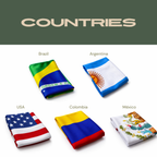 Sports Fans Cooling Towel with National Flag | 90x30 cm + Silicone Case