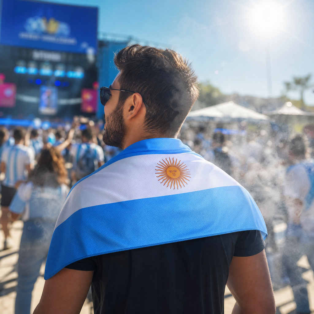 Argentina Fan Bundle | Flag Blanket + Cooling Towel | Limited Edition